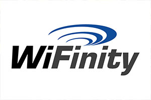 Logo di WIFinity, piattaforma di gestione degli accessi a Internet alternativa principale di wi-fi hotel.